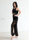 [LUX02B] Quần Tập Ống Rộng Jacquard Lace