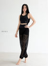 [LUX02B] Quần Tập Ống Rộng Jacquard Lace