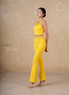 [LUX03D] Áo Tập Yellow Jacquard Lace