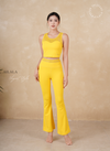 [LUX03D] Áo Tập Yellow Jacquard Lace