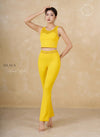 [LUX03D] Quần Tập Loe Yellow Jacquard Lace